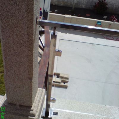 Detalle de terraza acristalada