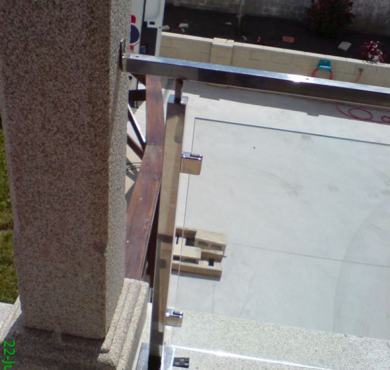 Detalle de terraza acristalada