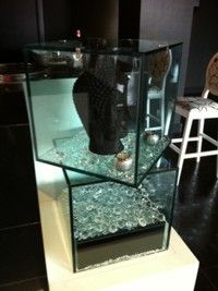 cubos de vidrio 15mm, pegado uva