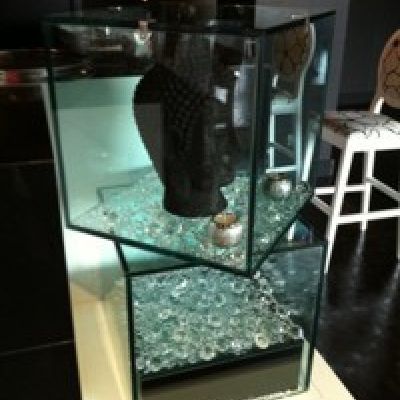 cubos de vidrio 15mm, pegado uva